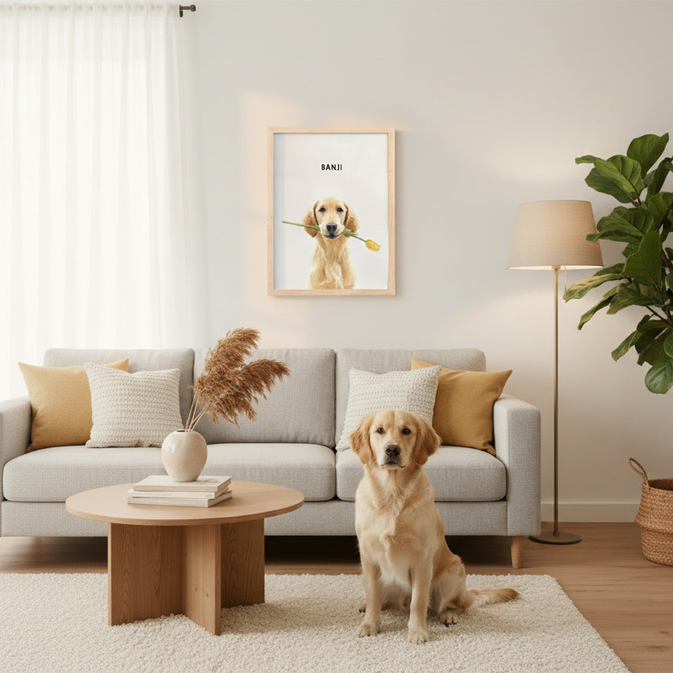 Custom Pet Portrait – Personalized Minimalist Wall Art