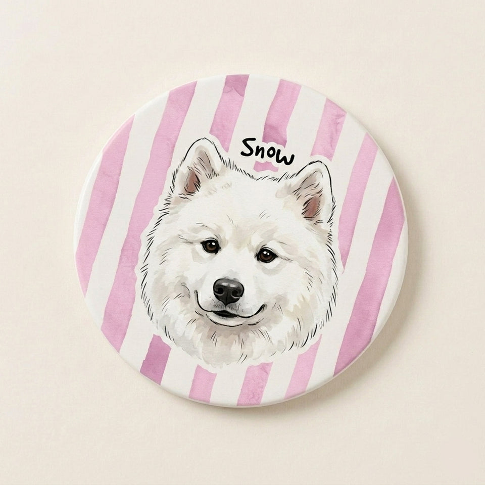 Custom Pet Portrait Ceramic Coasters – Turn Your Furry Friend into Timeless Art