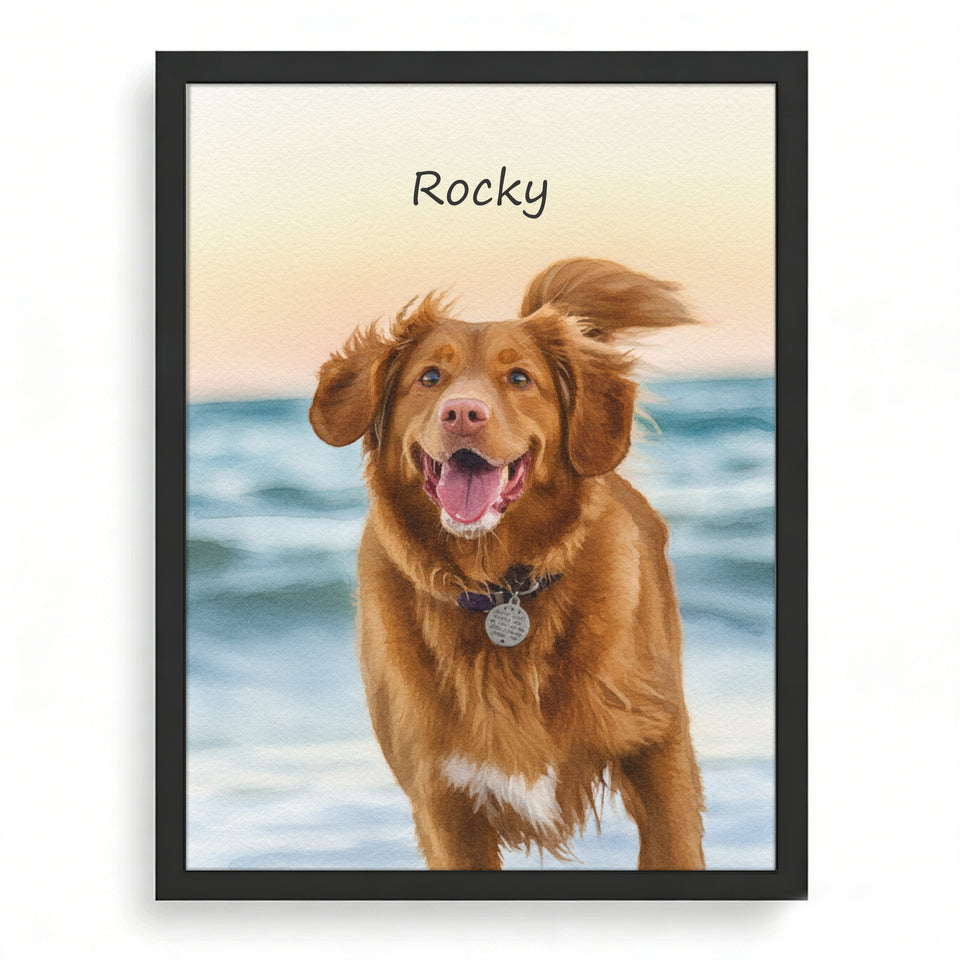 Custom Pet Portrait – Personalized Minimalist Wall Art