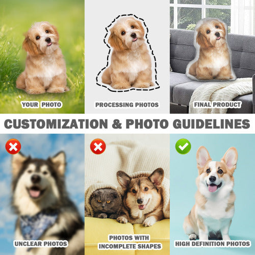 Custom Shaped Pet Pillow-Unique Gift for Pet Lovers