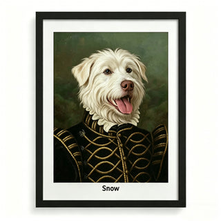 Custom Pet Royal Portrait – Personalized Hand-Painted Wall Art