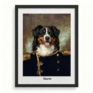 Custom Pet Royal Portrait – Personalized Hand-Painted Wall Art