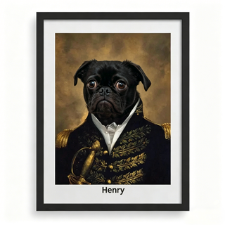 Custom Pet Royal Portrait – Personalized Hand-Painted Wall Art