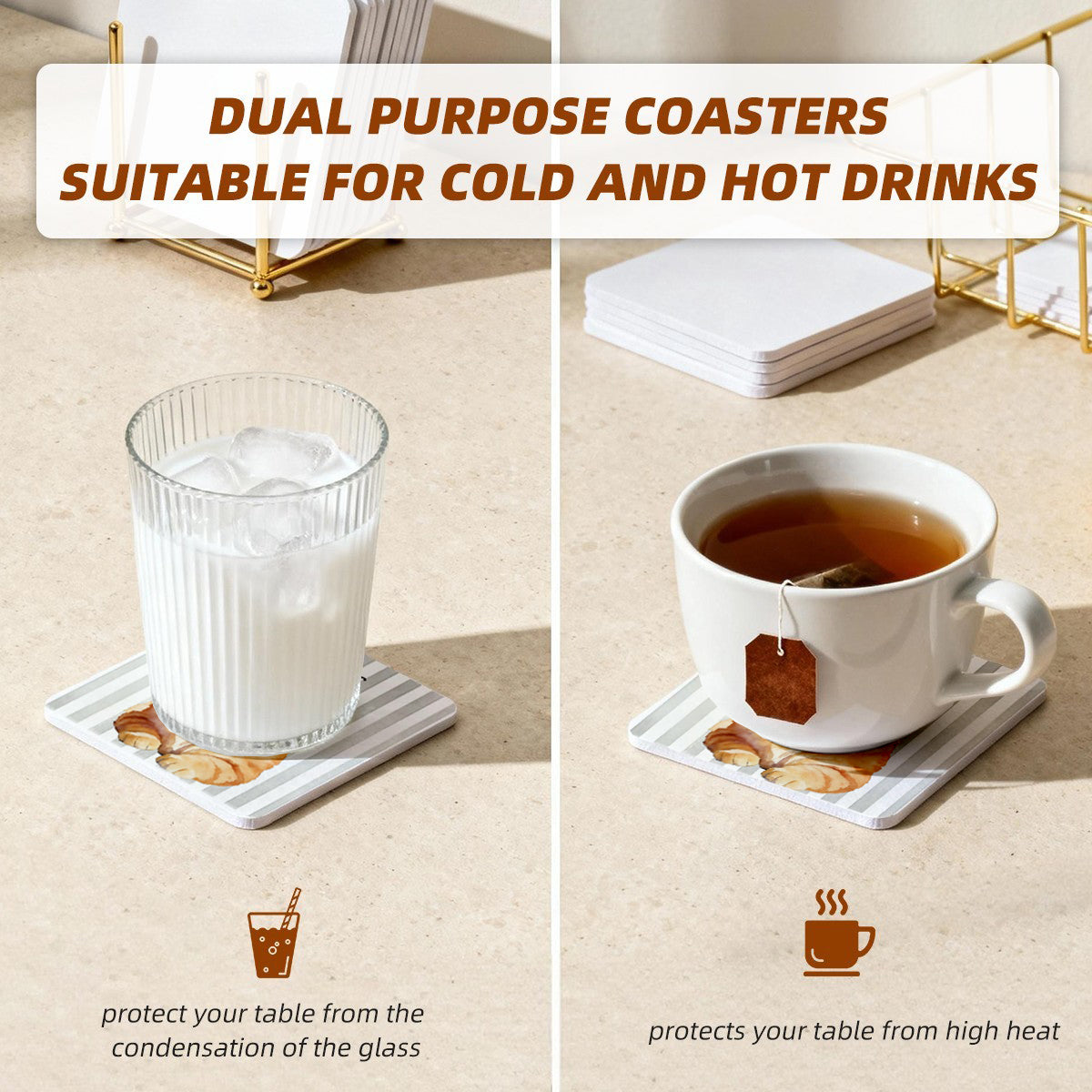 Custom Pet Portrait Ceramic Coasters – Turn Your Furry Friend into Timeless Art