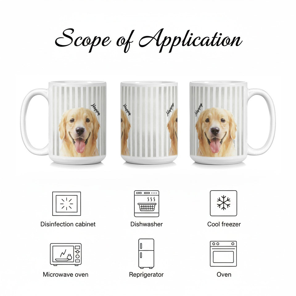 Custom Pet Photo Mug – Sip with Your Furry Friend Every Morning