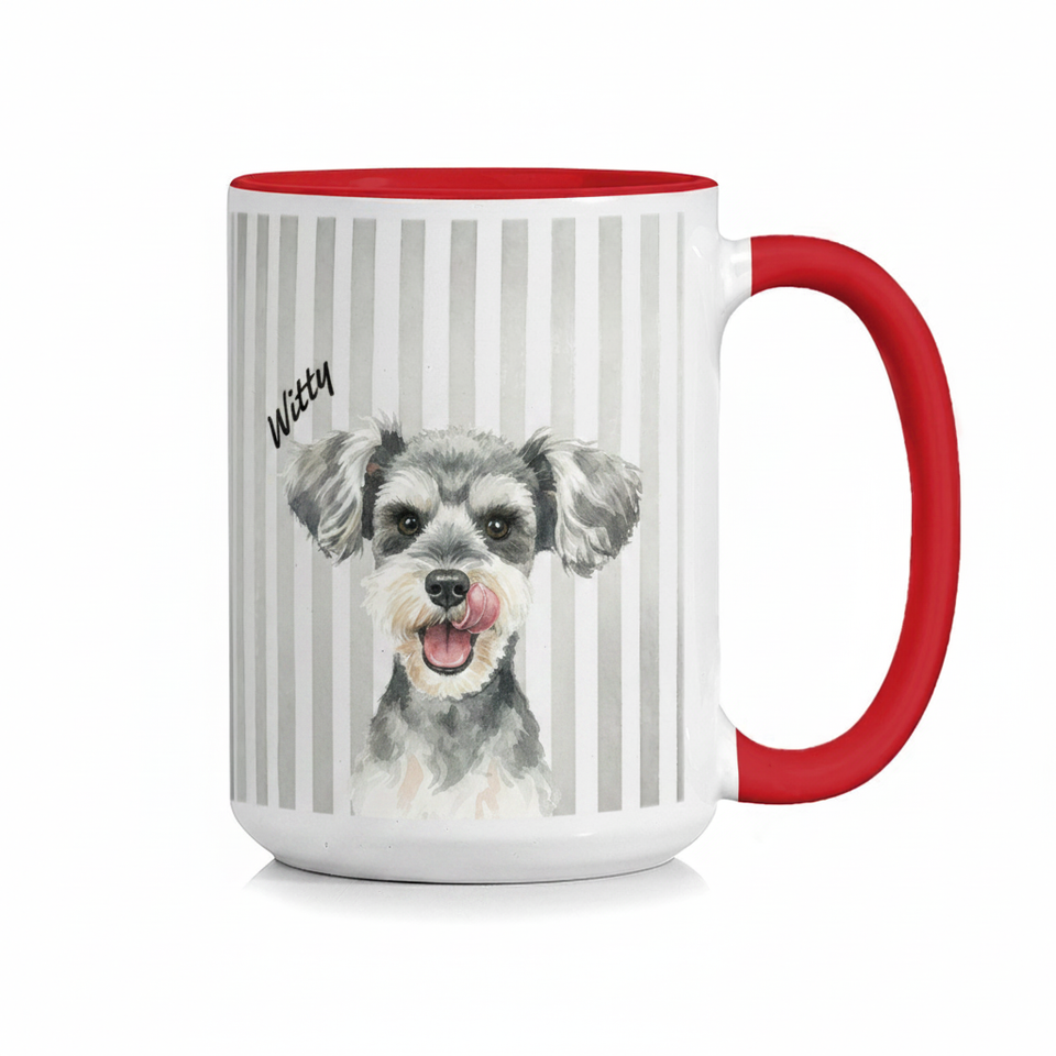 Witty Schnauzer Red Mug